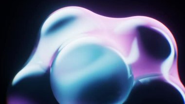 Şeffaf mavi kabarcıklar arkaplan, 3d oluşturma.