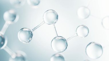 Şeffaf moleküller arkaplan, 3d oluşturma.