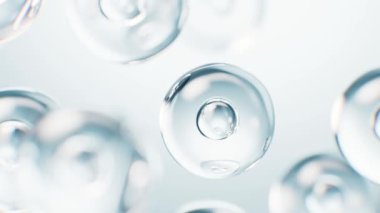 Şeffaf mavi hücreler arkaplan, 3d oluşturma.