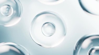 Şeffaf mavi hücreler arkaplan, 3d oluşturma.