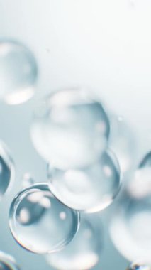 Mavi sıvı su kabarcıkları arka plan, 3D görüntüleme.