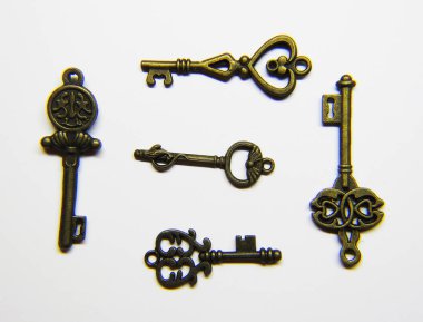 Anahtar, izole fotoğraf. Dekoratif eşya.
