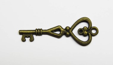 Anahtar, izole fotoğraf. Dekoratif eşya.