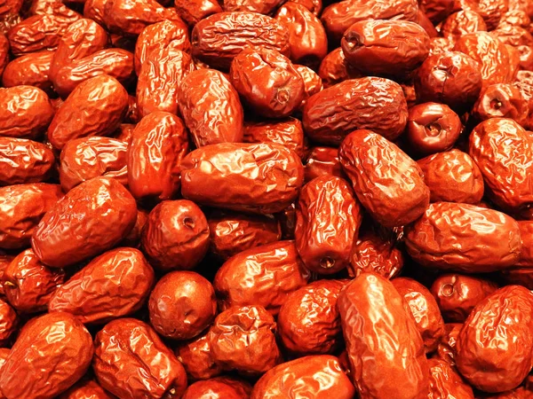 Getrocknete Rote Datteln Guter Hintergrund Lebensmittel — Stockfoto