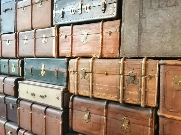 Luggage cases in the museum