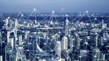 Akıllı şehir ve ağ iletişimi. Ve halk üzerinde veri dönüştürme.