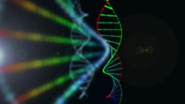 DNA ve tıbbi ve teknoloji arka plan. Sağlık ve bilim simgesi.