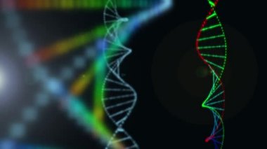 DNA ve tıbbi ve teknoloji arka plan. Sağlık ve bilim simgesi.