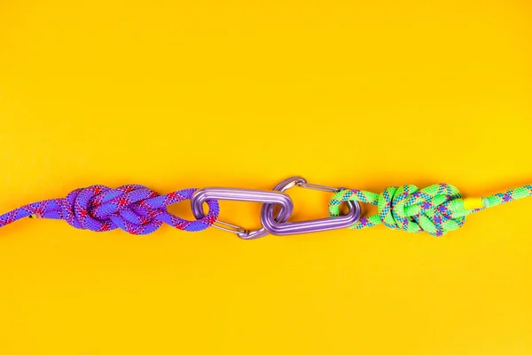 Rope and knot on  background. — Stock Photo, Image