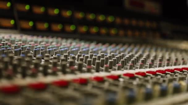 Close Mixing Console — Stock Video