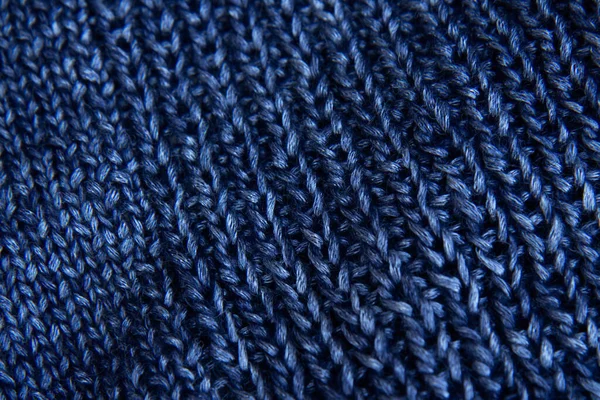 Texture Beautiful Knitted Blue Fabric Metallic Fibers Background Copy Space — Stock Photo, Image