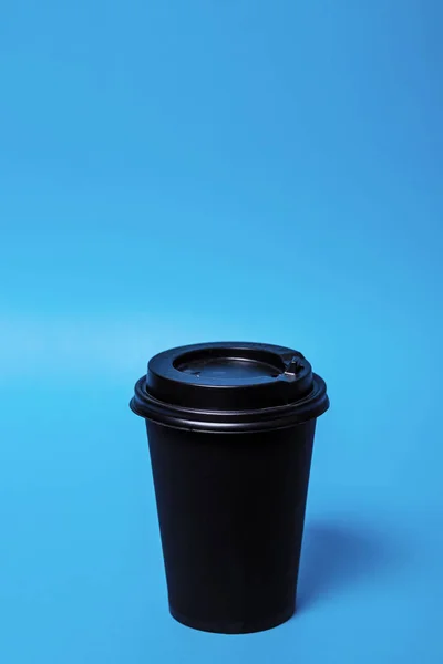 Schwarzes Papier Kaffeeglas — Stockfoto