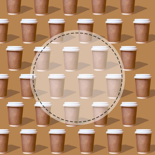 Duplikate Muster Glas Kaffee — Stockfoto
