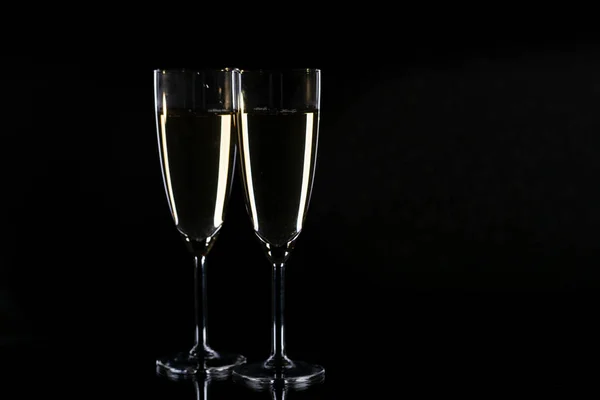 Lunettes avec champagne — Photo