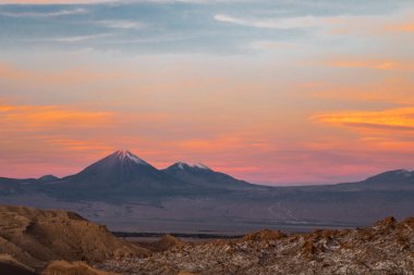 Valle de la Luna Moon Valley yakın San Pedro de Atacama, Şili