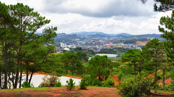 Vista Desde Las Montañas Lang Biang Techo Ciudad Dalat Dalat — Foto de Stock