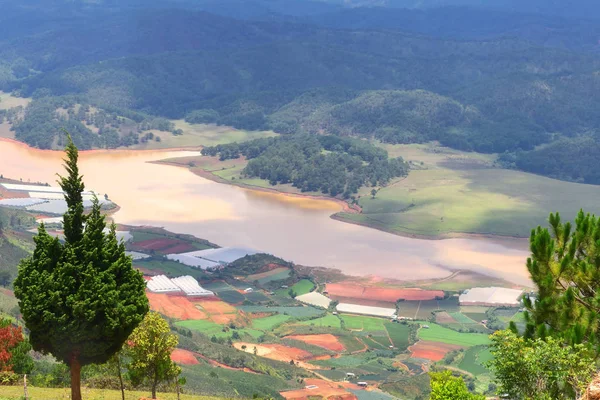 Vista Desde Las Montañas Lang Biang Techo Ciudad Dalat Dalat — Foto de Stock