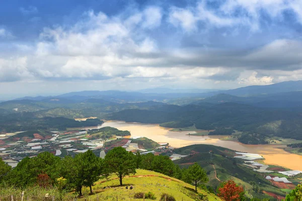 Vista Desde Las Montañas Lang Biang Techo Ciudad Dalat Dalat —  Fotos de Stock