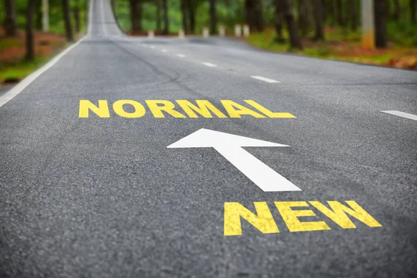 Road New Normal New Normal Concept Keep Moving Idea — Stock Photo, Image