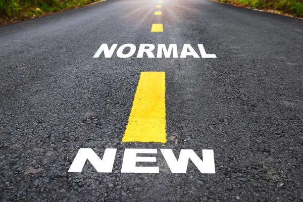 Road New Normal New Normal Concept Keep Moving Idea — Stock Photo, Image