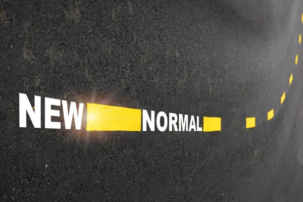 Road to new normal, new normal concept and keep moving idea