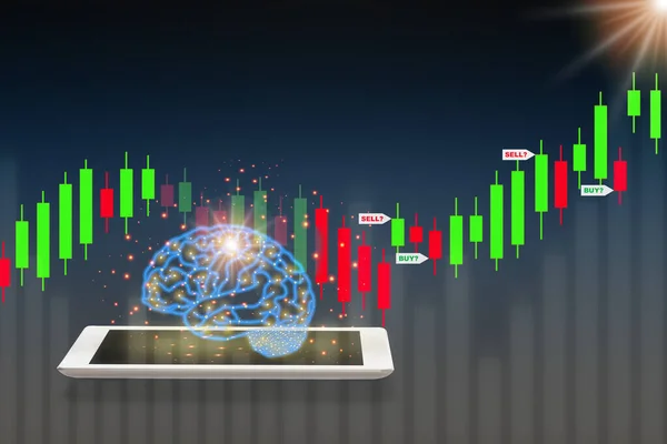 Return Investment Mit Gehirn Moderne Technologie Maschinelles Lernen Auf Computer — Stockfoto