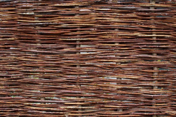 Fragment fence of twigs. — Stock Photo, Image