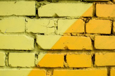 Çok renkli tuğla yüzey.