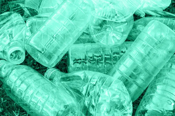 Pile of used plastic bottles.