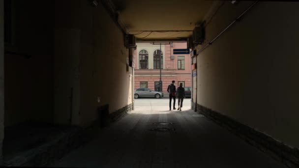 Oud Petersburg binnenplaats. — Stockvideo