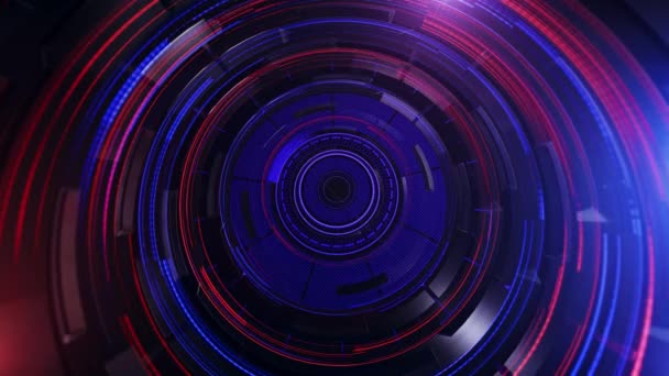 News Intro Graphic Animation Lines Circular Shapes Abstract Background Elegant — Stock Video