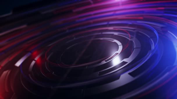 News Intro Graphic Animation Lines Circular Shapes Abstract Background Elegant — Stock Video