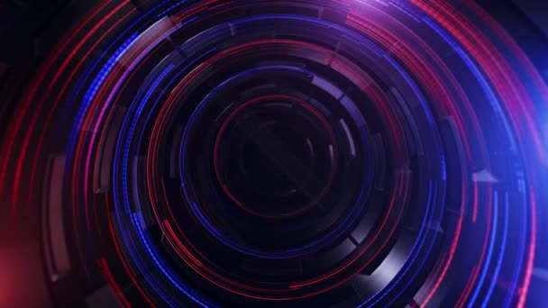 News Intro Graphic Animation Lines Circular Shapes Abstract Background Elegant — Stock Video