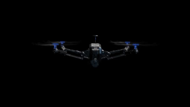 Drone Transitions Czarnym Alfa — Wideo stockowe