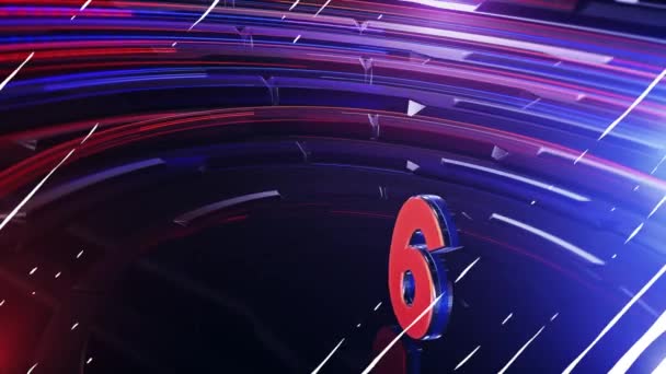 Number Top Numbers Animation Rendering Background — 비디오