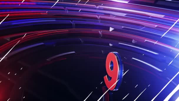 Number Top Numbers Animation Rendering Background — 비디오