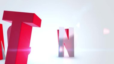 animasyon metin tasarımı modern tip animasyon beyaz arkaplan reklamında kırmızı