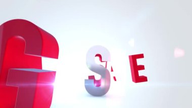 animasyon metin tasarımı modern tip animasyon beyaz arkaplan reklamında kırmızı