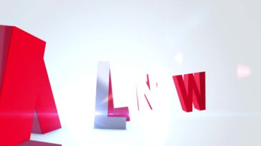 animasyon metin tasarımı modern tip animasyon beyaz arkaplan reklamında kırmızı