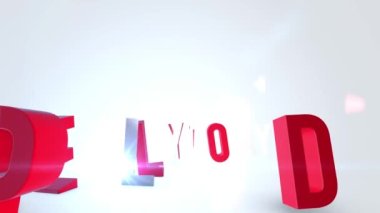 animasyon metin tasarımı modern tip animasyon beyaz arkaplan reklamında kırmızı