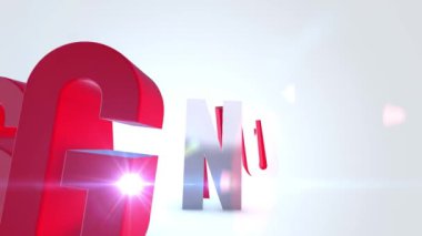 animasyon metin tasarımı modern tip animasyon beyaz arkaplan reklamında kırmızı
