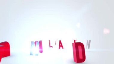 animasyon metin tasarımı modern tip animasyon beyaz arkaplan reklamında kırmızı