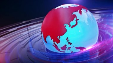 3D Dünya Haberleri Arkaplanı 4K