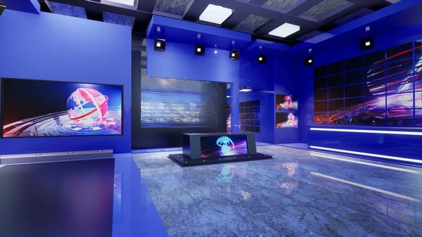 Virtual Studio News Εικονογράφηση — Φωτογραφία Αρχείου