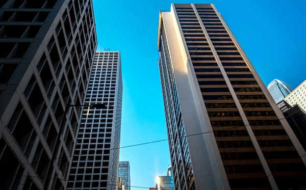 Bottom up view of Hong Kong Commercial buildings — Stock Photo, Image