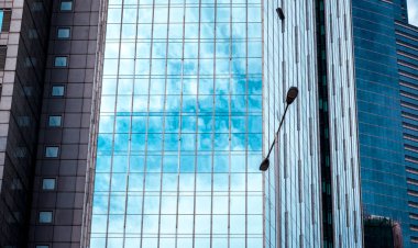 Ticari bina yakın çekim