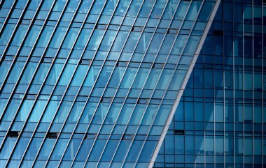 Modern ticari bina yakın çekim 