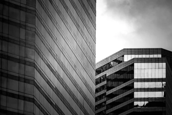 Commercial Building Close Up in Black and White — Stock Photo, Image