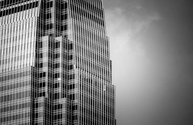 Ticari bina yakın Up siyah-beyaz