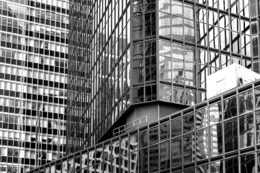 Ticari bina yakın Up siyah-beyaz